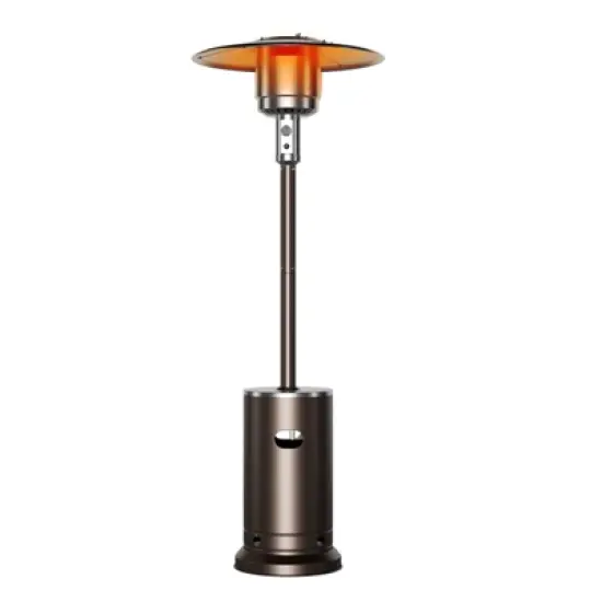 48,000 BTU Propane Patio Heater with Wheels, Round Table Design, Stainless Steel Burner, Tip-Over Protection for Home,  Commercial, Bro image {8}