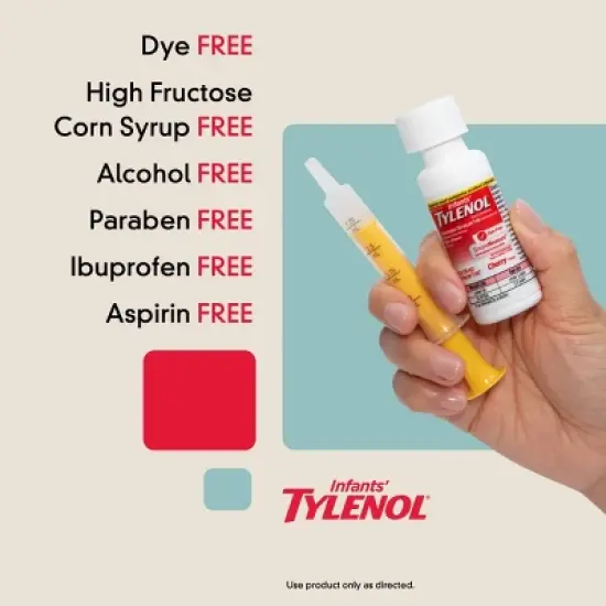 Tylenol Infant Dye-Free General Pain Reliever - Cherry - 1 fl oz image {3}