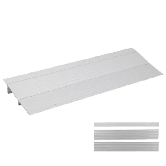 Door Ramp, Threshold Ramp 4'' Rise - 320kg Capacity Aluminum Floor Transition Strip for Wheelchair, Scooter, Motorhome, Pets, Truck image {8}