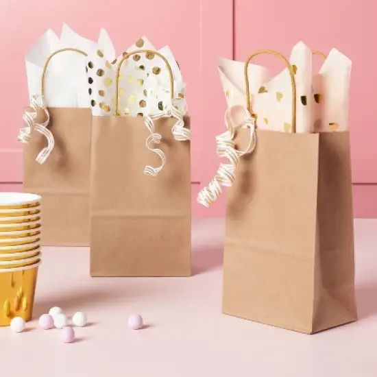 20ct Tissue Paper Pink Metallic Hearts/ Dots Print - Spritz&trade;: Multicolor Gift Packaging, 20 Sheets, 16.5" x 24" for All Occasions image {1}