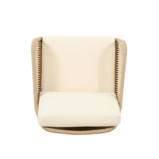 4pc Annisa Outdoor Acacia Wood Set with Cushion: Weather-Resistant, UV Protection - Christopher Knight Home image {10}