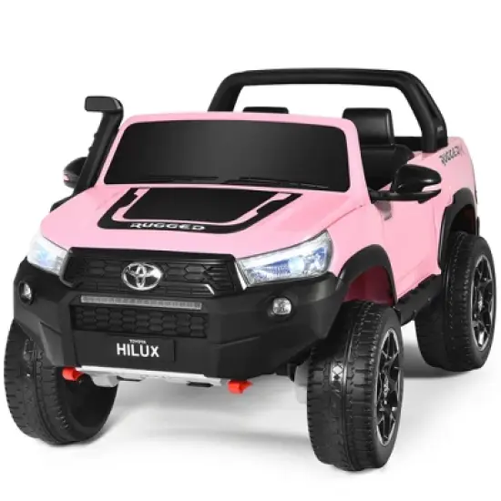 Costway 2x12V Licensed Toyota Hilux Ride On Truck Car 2-Seater 4WD w/ Remote Control image {10}