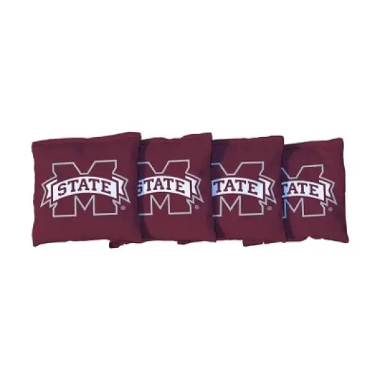 NCAA Mississippi State Bulldogs Corn-Filled Cornhole Bags Burgundy - 4pk image {1}