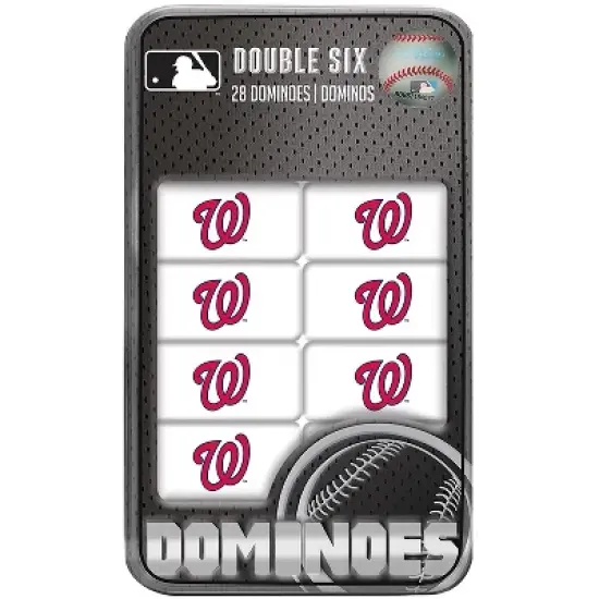 MasterPieces Officially Licensed MLB Washington Nationals 28 Piece Dominoes Game for Adults image {1}