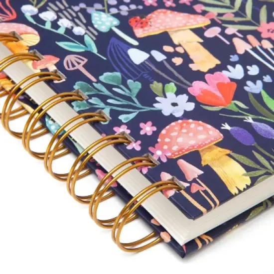 Blank Journal 6"x8" Hard Cover Mushrooms Navy - greenroom: Spiral Binding, Lined Paper, 320 Pages, Adult Stationery image {5}
