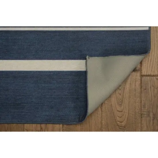 Lyerly Washable Outdoor Rug Navy/Ivory - Linon image {3}