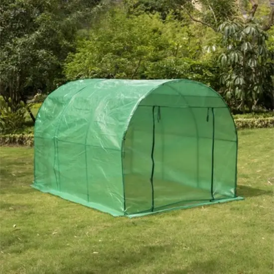 Gardenised Green Outdoor Portable Garden Plant Walk-In Greenhouse and Garden Hot House Waterproof image {2}