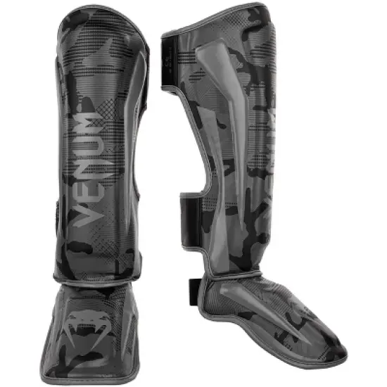 Venum Elite Protective MMA Shin Instep Guards - Black/Dark Camo image {2}