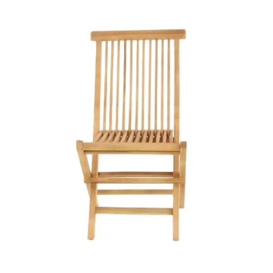 5pc Traditional Teak Wood Patio Dining Set - Brown - Olivia & May image {5}