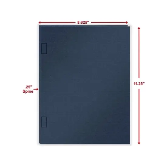 ComplyRight Tax Presentation Folder with Side-Staple Tabs Navy Blue 50/Pack (PNSS2) image {1}