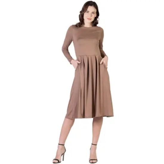 Midi Length Pocket Womens Dress image {10}