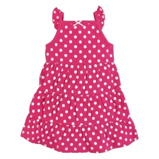 Hudson Baby Infant and Toddler Girl Cotton Dresses, Pink Black Roses image {3}