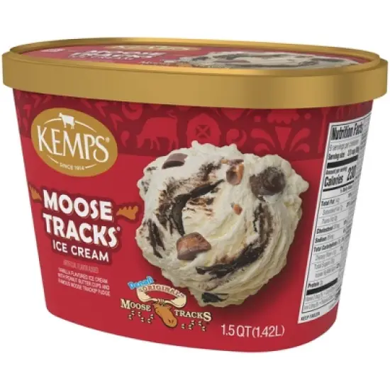 Kemps Moose Tracks Premium Ice Cream - 48oz image {3}