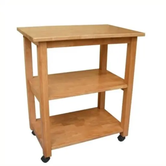 Wood Microwave Cart in Medium Oak Brown-Pemberly Row image {1}
