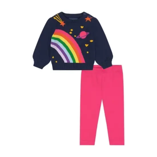 Andy & Evan  Toddler  Girls Rainbow Space Sweater Set image {5}
