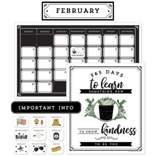 Carson Dellosa Education Farmhouse Calendar Bulletin Board Set (123 pieces) image {5}
