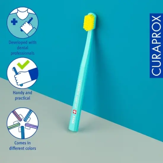 Curaprox CS 3960, Super Soft Toothbrush for Gentle and Effective Daily Brushing image {2}