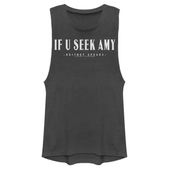 Junior's Britney Spears IF U Seek Amy Festival Muscle Tee image {3}