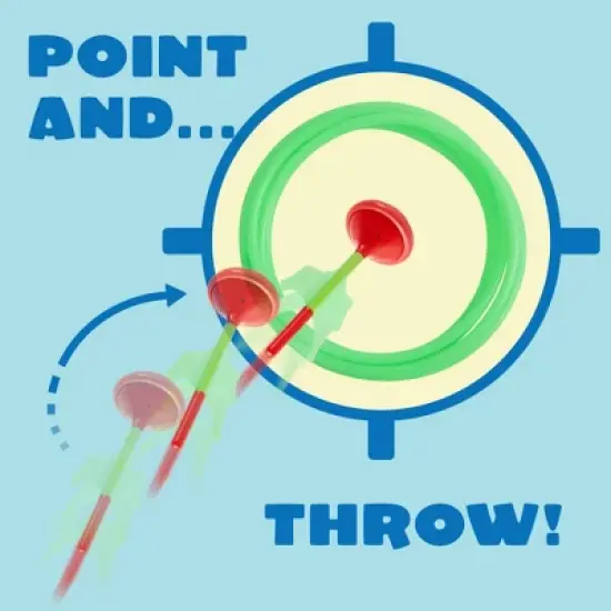 Joyfy Glow-in-the-Dark Lawn Darts Game Set for All Ages - Safe Soft-Tip Outdoor Darts for Family Fun, Camping, and Backyard Activities image {4}