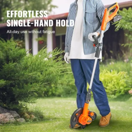 VEVOR Lawn Edger, 20 V Power Edger, 9-inch Blade Edger Lawn Tool with 3-Position Blade Depth,for Lawns, Driveways, Borders, and Sidewalk Edges image {3}