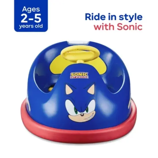 Sonic the Hedgehog Electric Bumper Car 2 Speed for kids with Remote Control and 360 Degree turning image {1}