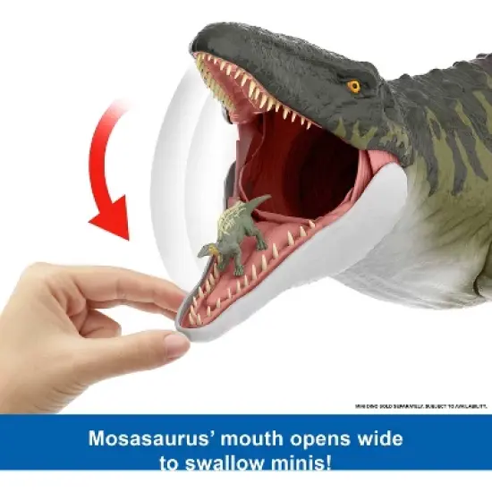 Jurassic World Rebirth Super Colossal Mosasaurus Action Figure, Dinosaur Toy image {3}