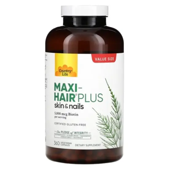 Country Life Maxi-Hair Plus, 360 Vegetarian Capsules image {4}