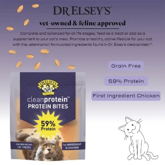 Dr. Elsey's Clean Protein Chicken Flavor Crunchy Cat Treats - 6oz image {5}