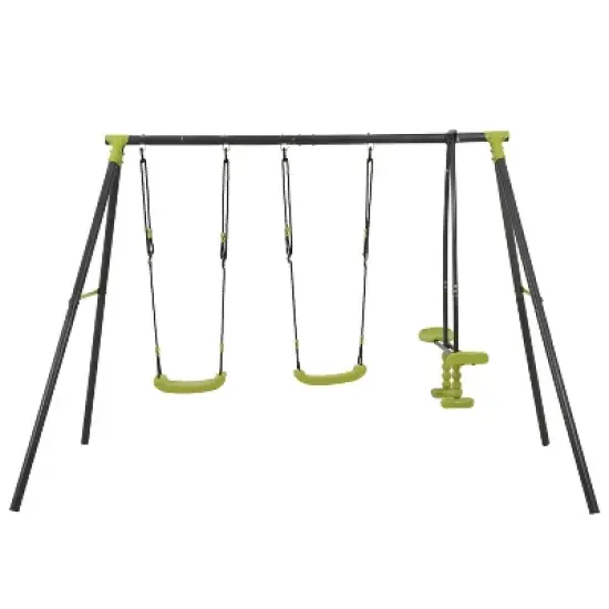 Triple Children Metal Safe Swing Set 440lbs for outdoor playground three seat image {4}