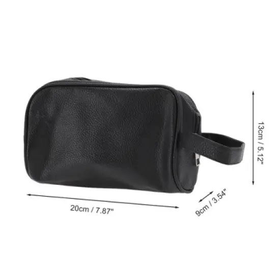 Unique Bargains Lightweight Small Makeup Bag Black 1 Pc image {1}