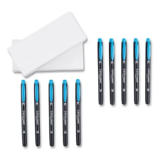Tombow Mono Highlighters, Skyblue Ink, Bullet/Chisel Tip, Skyblue Barrel, 10/Box image {2}