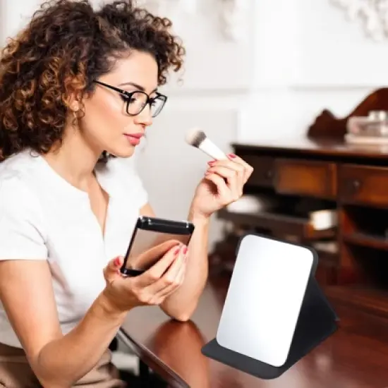 Unique Bargains Women Durable Makeup Mirror for Travel Multicolor 1 Pc image {2}