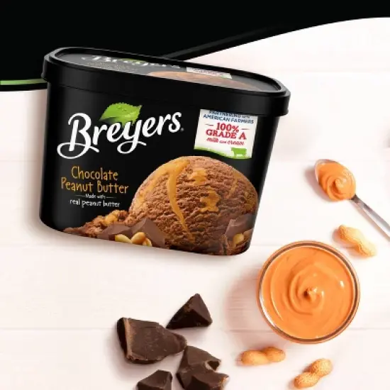 Breyers Chocolate Peanut Butter Ice Cream - 48oz image {1}