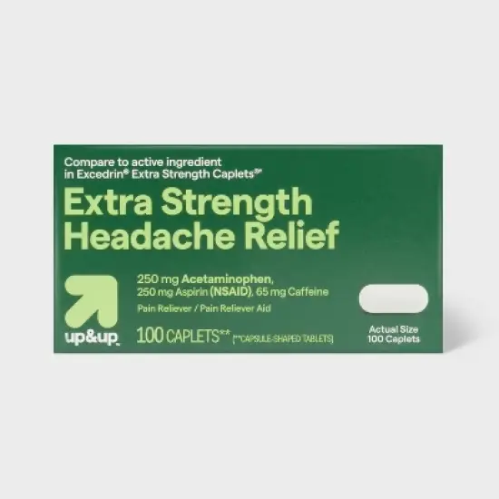 Acetaminophen & Aspirin (NSAID) Added-Strength Pain Reliever Caplets - up&up&trade; image {6}