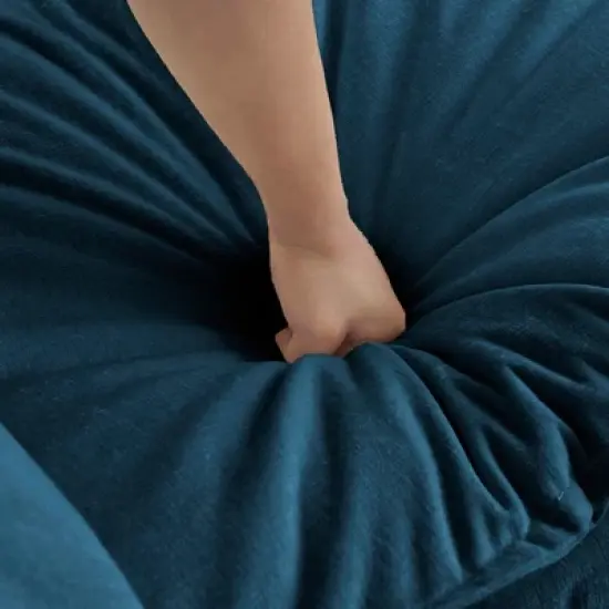 Polyester Polyester Ottomans Footrest to Combine with 2 Seater Sofa, 3 Seater Sofa and 4 Seater Sofa, Blue Polyester image {4}