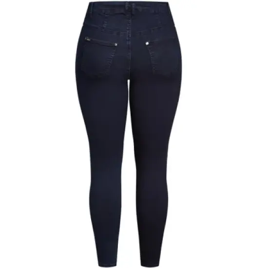 Women's Plus Size Harley Hi Waist Jean - Dark Denim | CITY CHIC image {4}