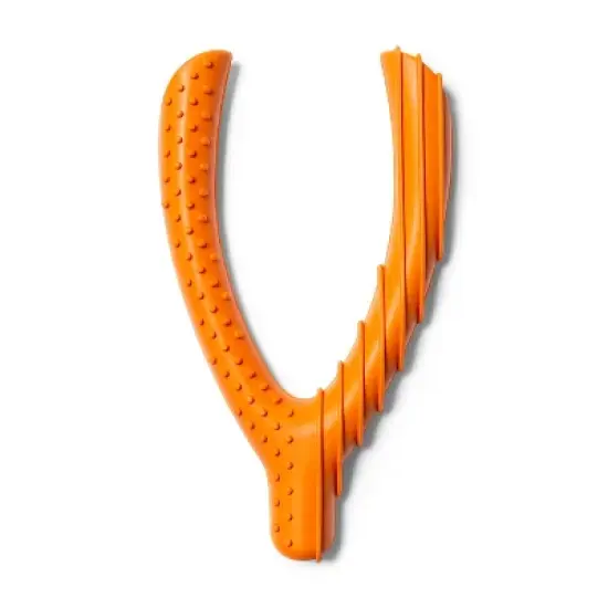 Rubber Wishbone Dog Toy - Orange - Boots & Barkley&trade; image {4}