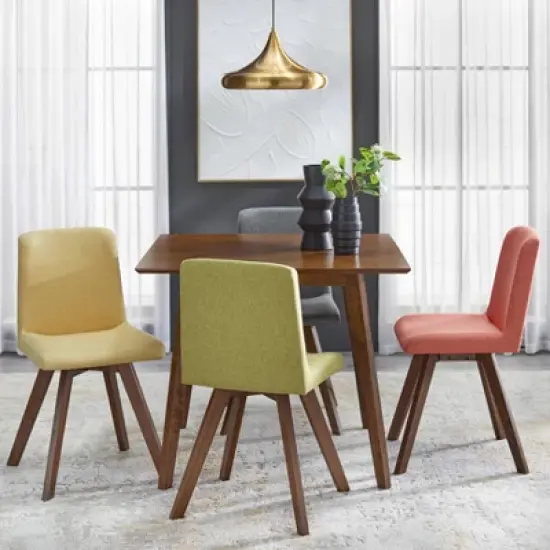Set of 4 Clybourn Dining Chair - Buylateral: Mid-Century Modern, Upholstered, Rubberwood Legs image {2}