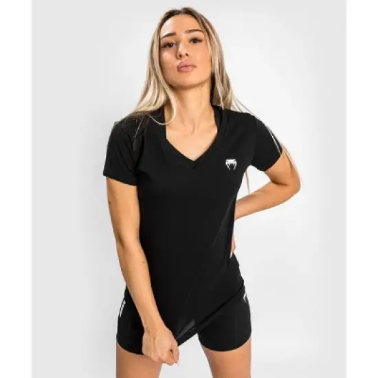 Venum Women's Essential V-Neck T-Shirt - Black image {5}