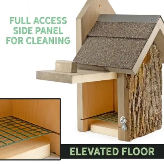 Uncle Dunkels Ultimate Bluebird House; Rustic Handmade Small Bird Nesting Box image {6}