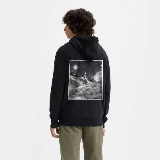 Levi's&reg; Men's Relaxed Fit Graphic Logo Pullover Sweatshirt - Black image {1}