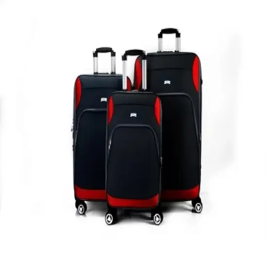 Letty Soft Shell Lightweight Expandable 360 Dual Spinning Wheels Combo Lock 28", 24", 20" 3 Piece Luggage Set image {4}