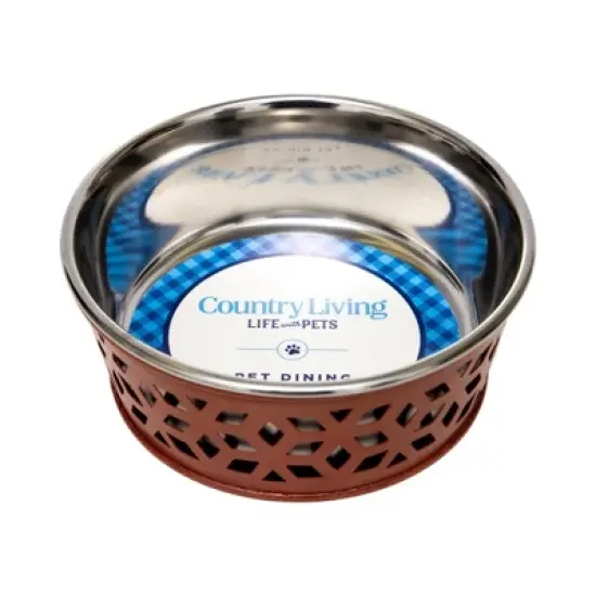 Country Living Set of 2 Farmhouse-Style Stainless Steel Dog Bowls &ndash; Available in 2 Sizes & 5 Colors image {4}