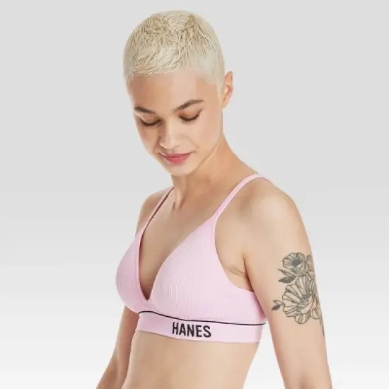 Hanes Originals Women's Ribbed Seamless Contour Bra MHB004 image {1}