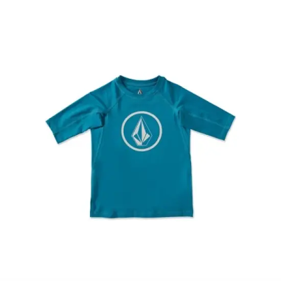 Volcom Toddler Boys Lido Solid Short Sleeve Upf 50 Rashguard image {2}