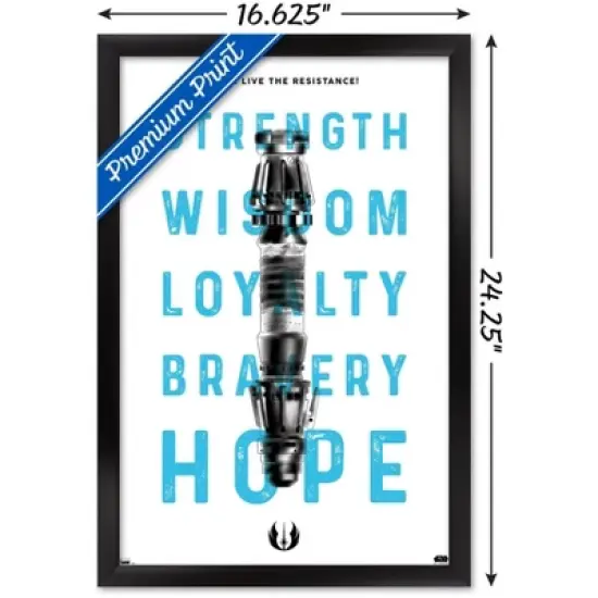 Trends International Star Wars: Saga - Lightsaber Text Framed Wall Poster Prints image {2}