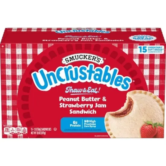 Smucker's Uncrustables Frozen Peanut Butter & Strawberry Jam Sandwich image {10}