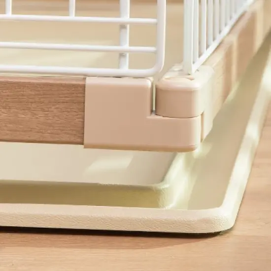 IRIS USA Wire Open Dog Crate Pet Playpen image {6}