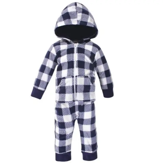 Hudson Baby Infant Boy Fleece Jumpsuits, Coveralls, and Playsuits 2pk, Polar Bear image {1}