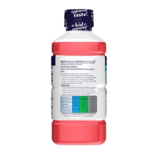 Pedialyte Electrolyte Solution Hydration Drink - Strawberry - 33.8 fl oz image {1}